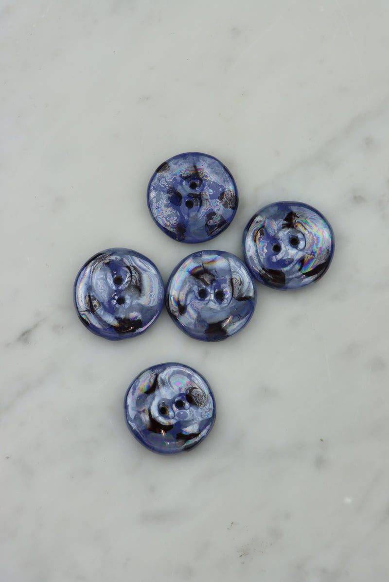 Unikke håndlavede knapper i keramik 25 mm