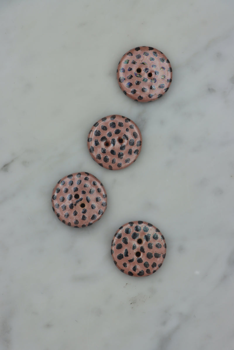 Unikke håndlavede knapper i keramik 25 mm