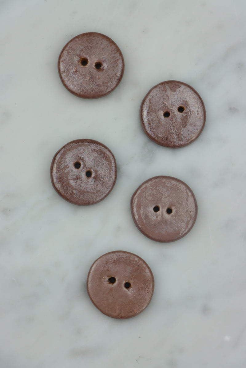 Unikke håndlavede knapper i keramik 25 mm