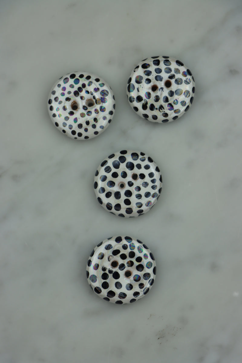 Unikke håndlavede knapper i keramik 25 mm