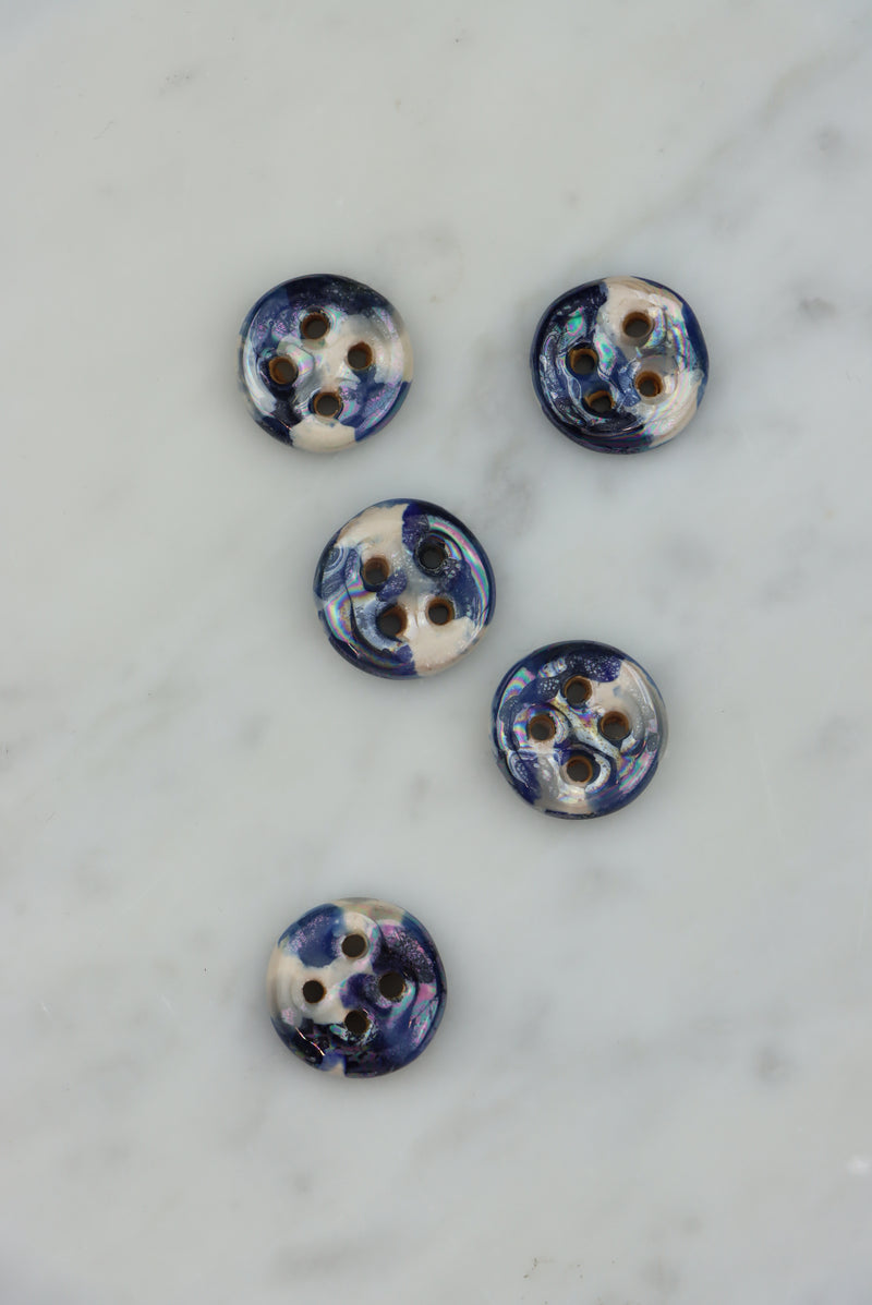 Unikke håndlavede knapper i keramik 18 mm